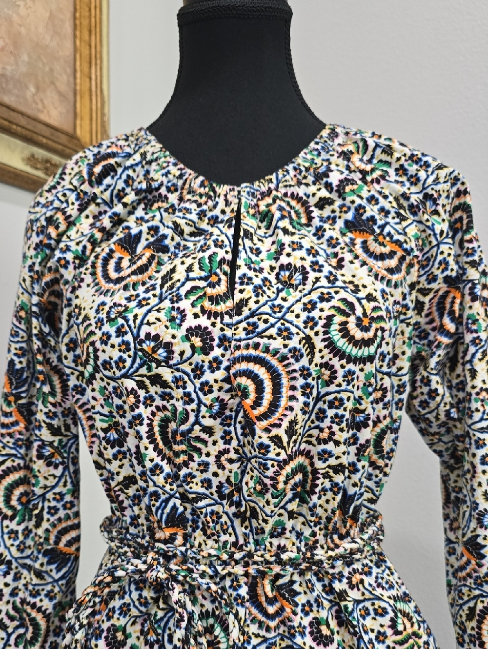 A.L.C. Adelaide Mini Dress Size 2 Boho Floral 100% Cotton NWOT - Picture 7 of 11